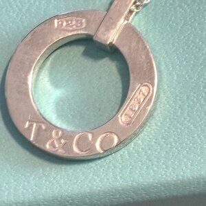 Like New!!  Tiffany & Co. Sterling Silver 1837 Round Circle Necklace
